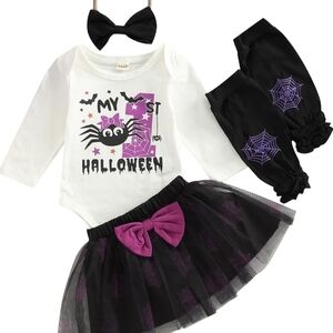 Halloween 4-Piece Dress for Baby Girl's 1st Halloween - Size 3-6 Months - *NWT*